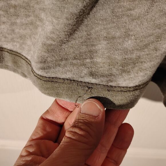 Lucky Brand Venice burnout tshirt mens XL Xlarge gray BBQ graphic tee pig pork - Picture 6 of 11